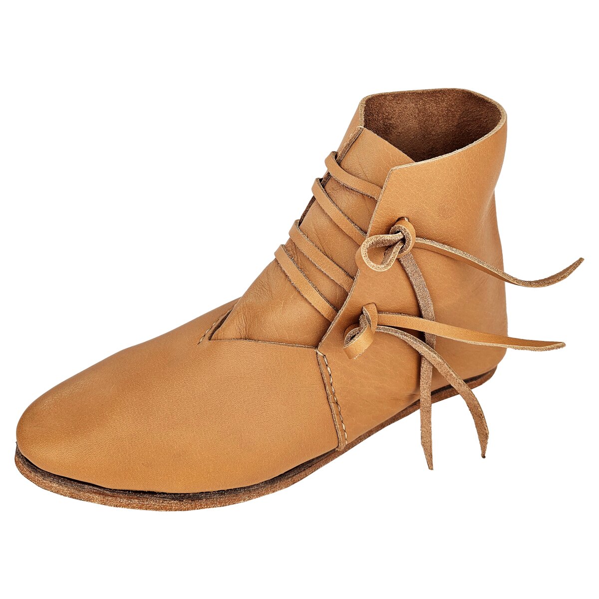 Half-Boots laced with nailed sole natural brown