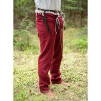 Pantaloni a bretella del XIV-XV secolo rosso vino