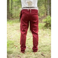 Pantaloni a bretella del XIV-XV secolo rosso vino