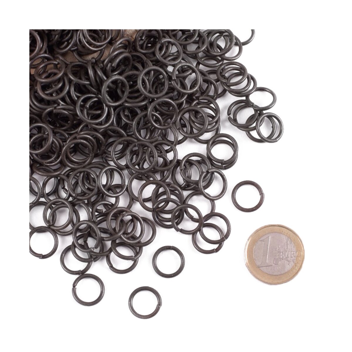 3kg loose round chainmail rings, unriveted, Ø 9mm,...