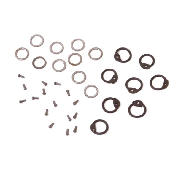 1 kg di anelli per catene punzonate e anelli per catene da rivettare, incl. teste di rivetto rotonde, Ø 6 mm, acciaio