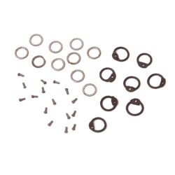 1 kg di anelli per catene punzonate e anelli per catene da rivettare, incl. teste di rivetto rotonde, Ø 6 mm, acciaio