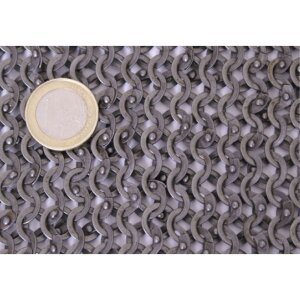 Catena 20 x 20 cm, anelli piatti rivettati e punzonati, Ø 8 mm, larghezza 1,8 mm, acciaio