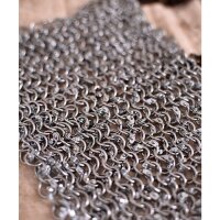 Catena 20 x 20 cm, anelli rotondi con rivetti rotondi, Ø 9 mm, larghezza 1,5 mm, acciaio zincato