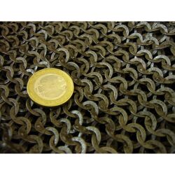 Anelli per gambe di catena o chausses, anelli piatti rivettati a cuneo e punzonati, Ø 8 mm, larghezza 1,8 mm, acciaio