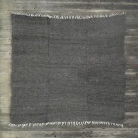 Coperta grande di lana intrecciata a mano grigio-marrone 210 x 220 cm