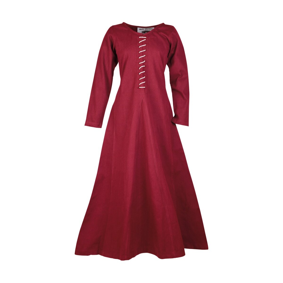 Cotehardie late medieval dress Ava long sleeve wine red