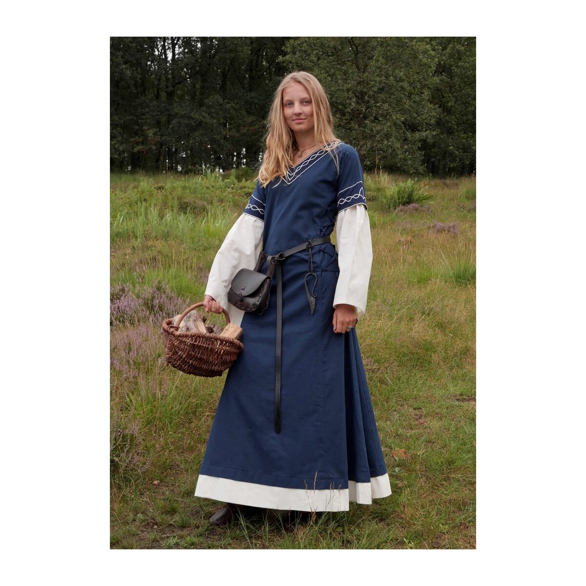 High medieval dress Alvina with trumpet sleeves...