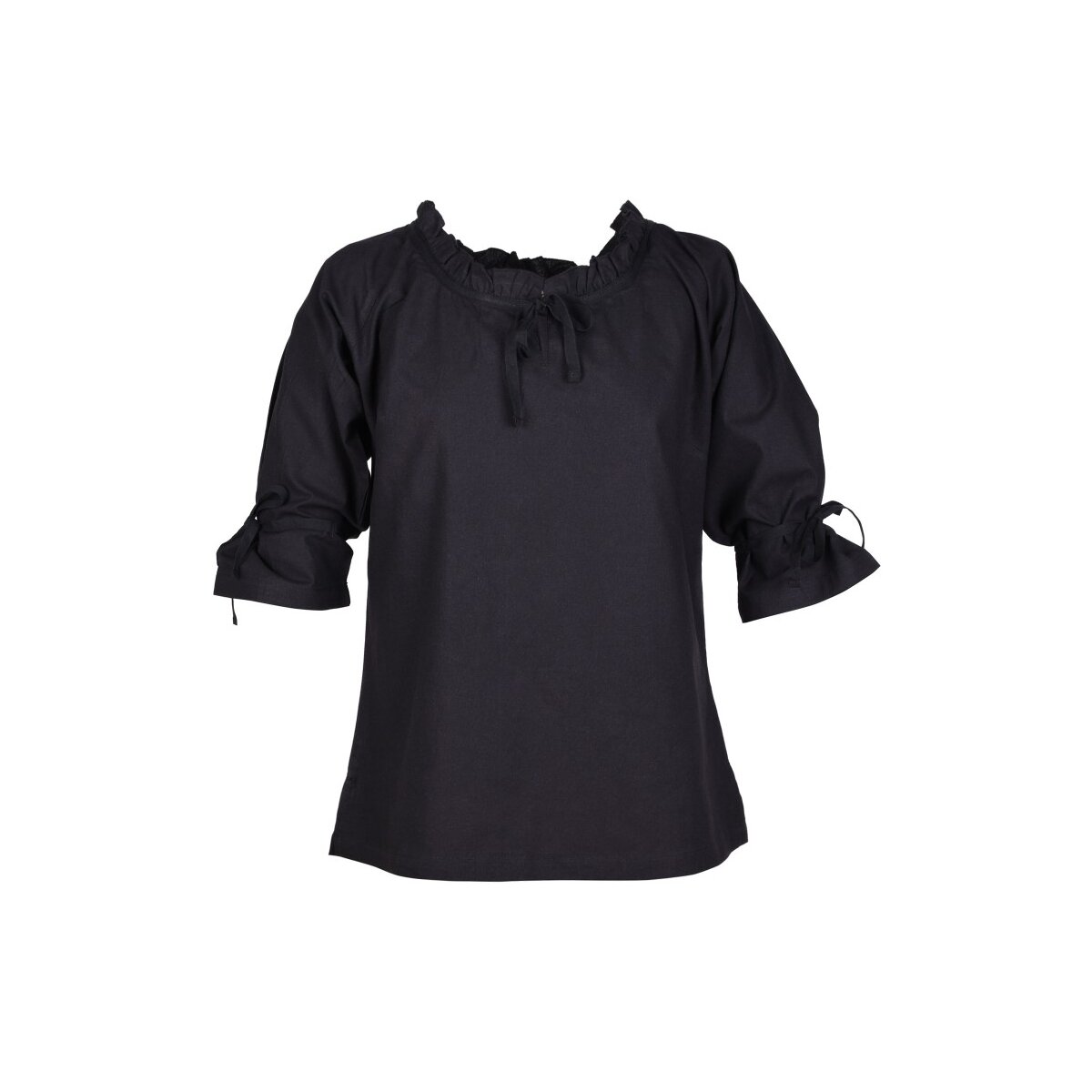 Market-Medieval Blouse Birga 3/4 arm black