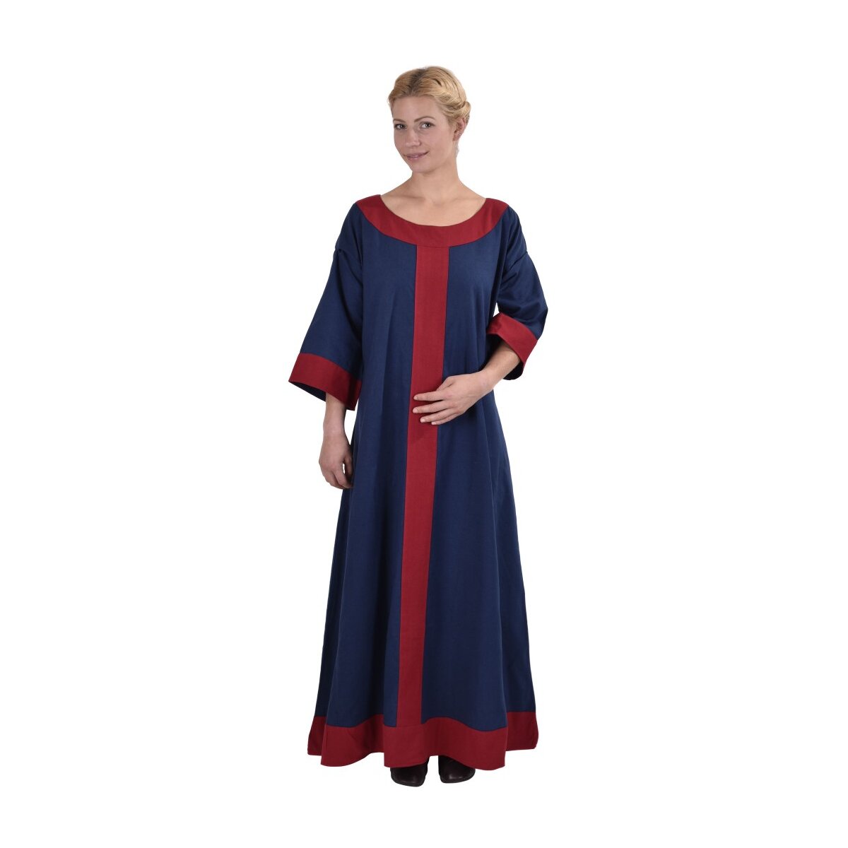 Germanic dress Gudrun blue/red