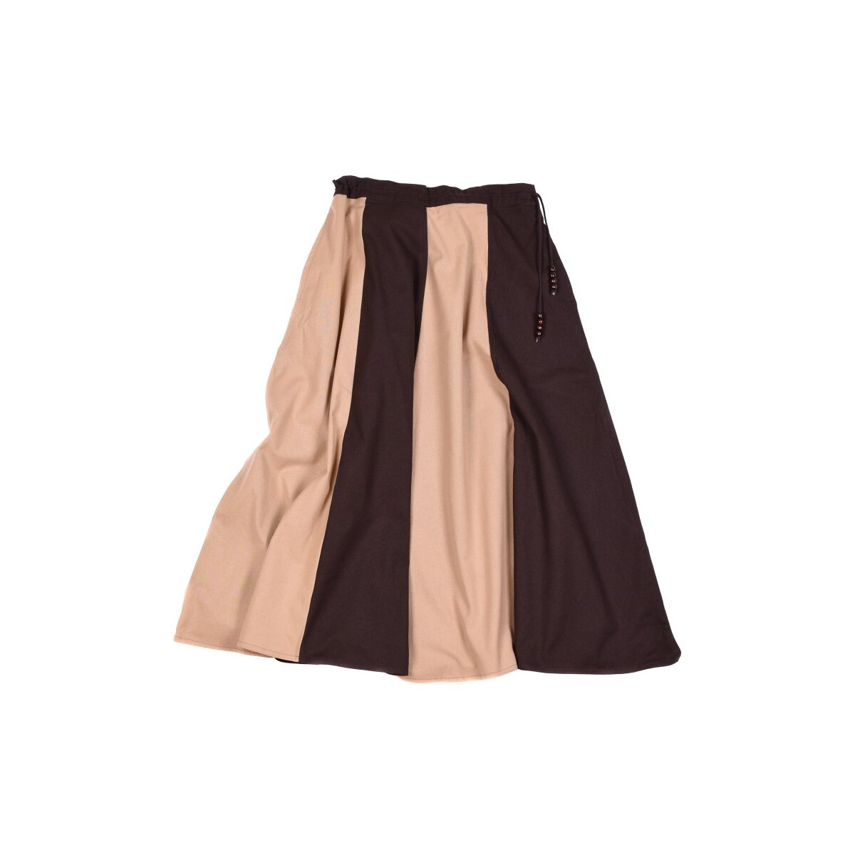 Market-medieval skirt or pirate skirt dark brown/light brown